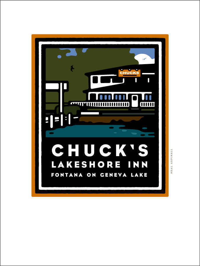 00 Chuck's Lakeshore Inn Giclee Print