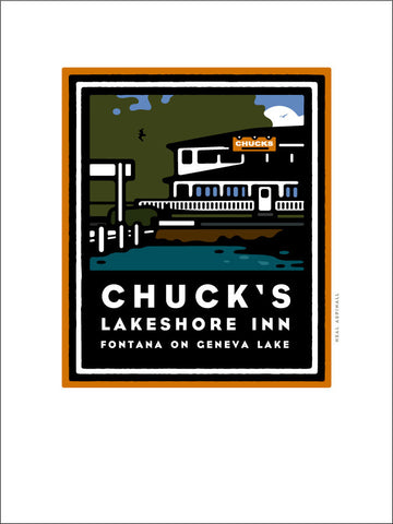 00 Chuck's Lakeshore Inn Giclee Print