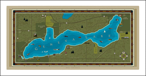 0 A Illustrated Map of Geneva Lake