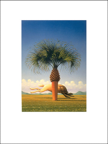 Matt Zumbo Tortoise & Hare Palm Tree Digital Studio Print