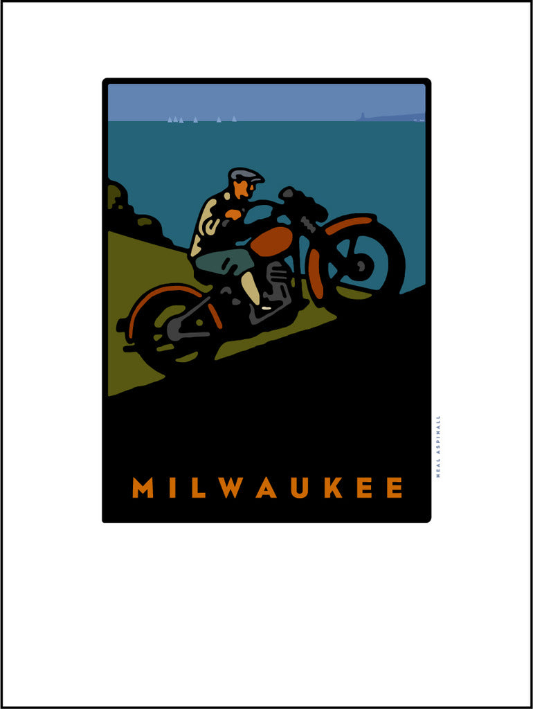 B. 1930 Harley Davidson Limited Edition Offset Print