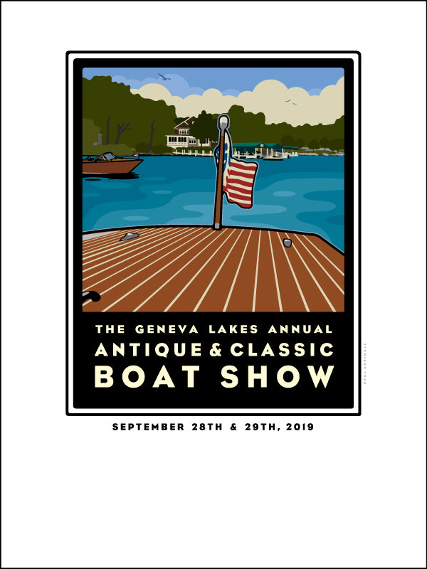 0 Lake Geneva Antique & Classic Boat Show Offset Print 2019