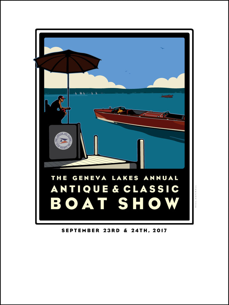 Lake Geneva Antique & Classic Boat Show Offset Print 2017