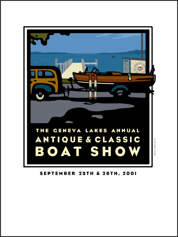 Lake Geneva Antique & Classic Boat Show Offset Print 2001