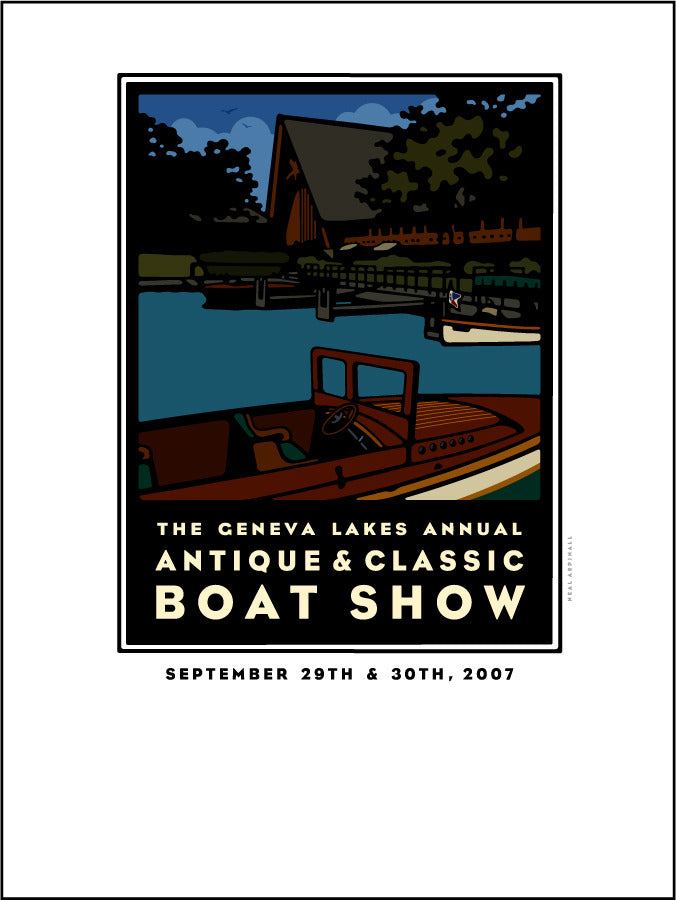 Lake Geneva Antique & Classic Boat Show Offset Print 2007
