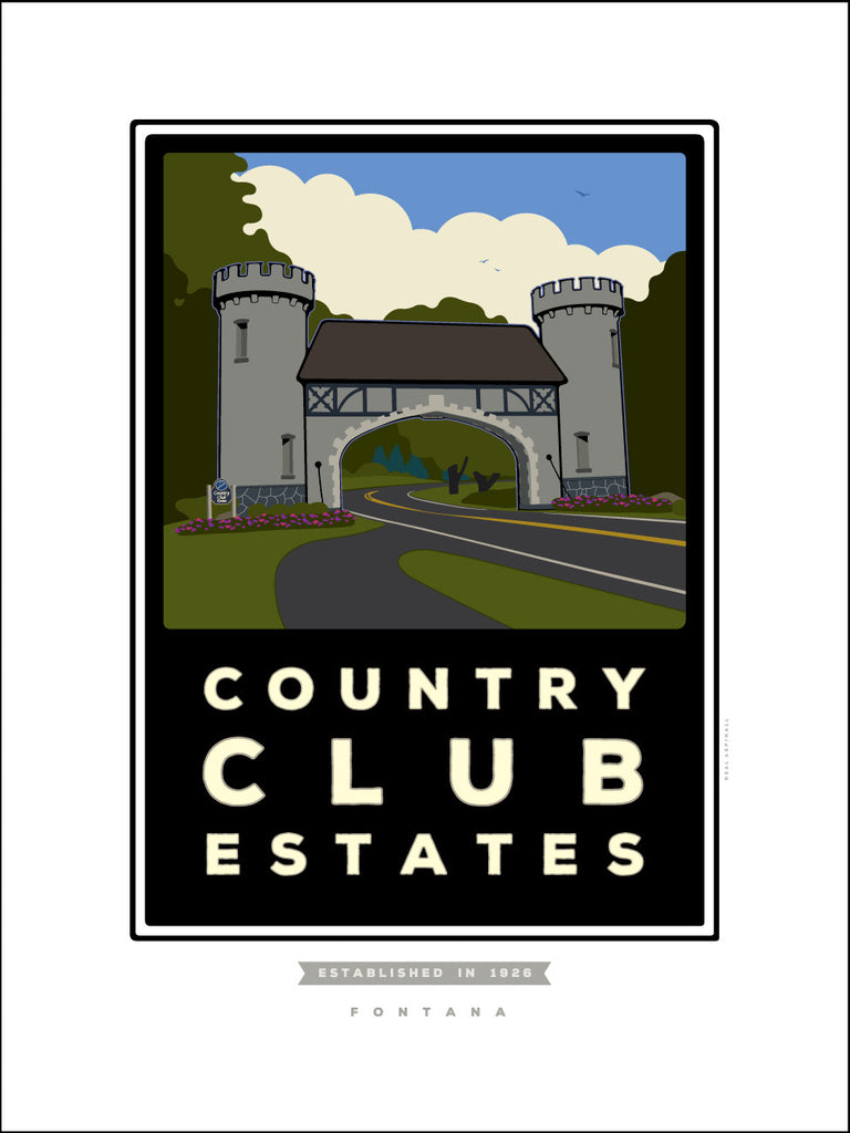 01 Country Club Estates Castle Digital Studio Print