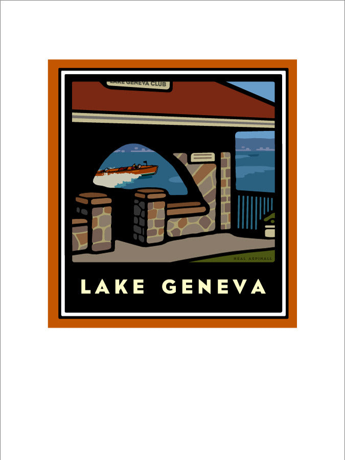 00 Lake Geneva Club Giclee Print