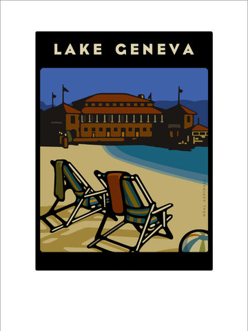 B Riviera Lake Geneva Offset Print