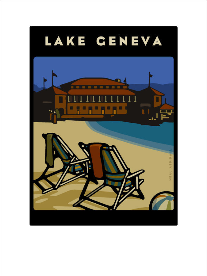 00 A.Riviera Lake Geneva Giclee Print