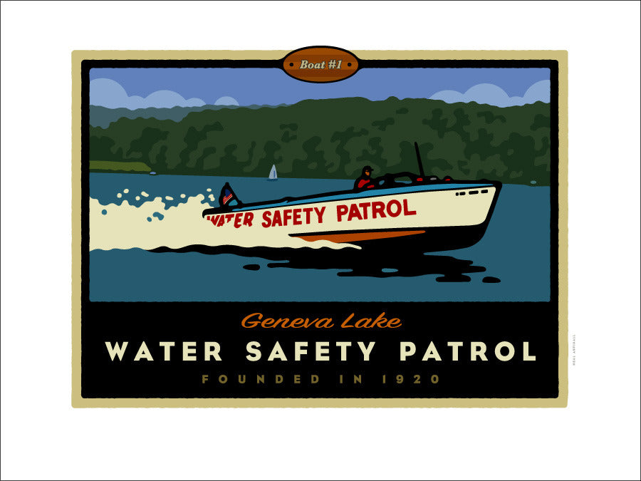 00 Geneva Lake Water Safety Patrol Digital Studio Print