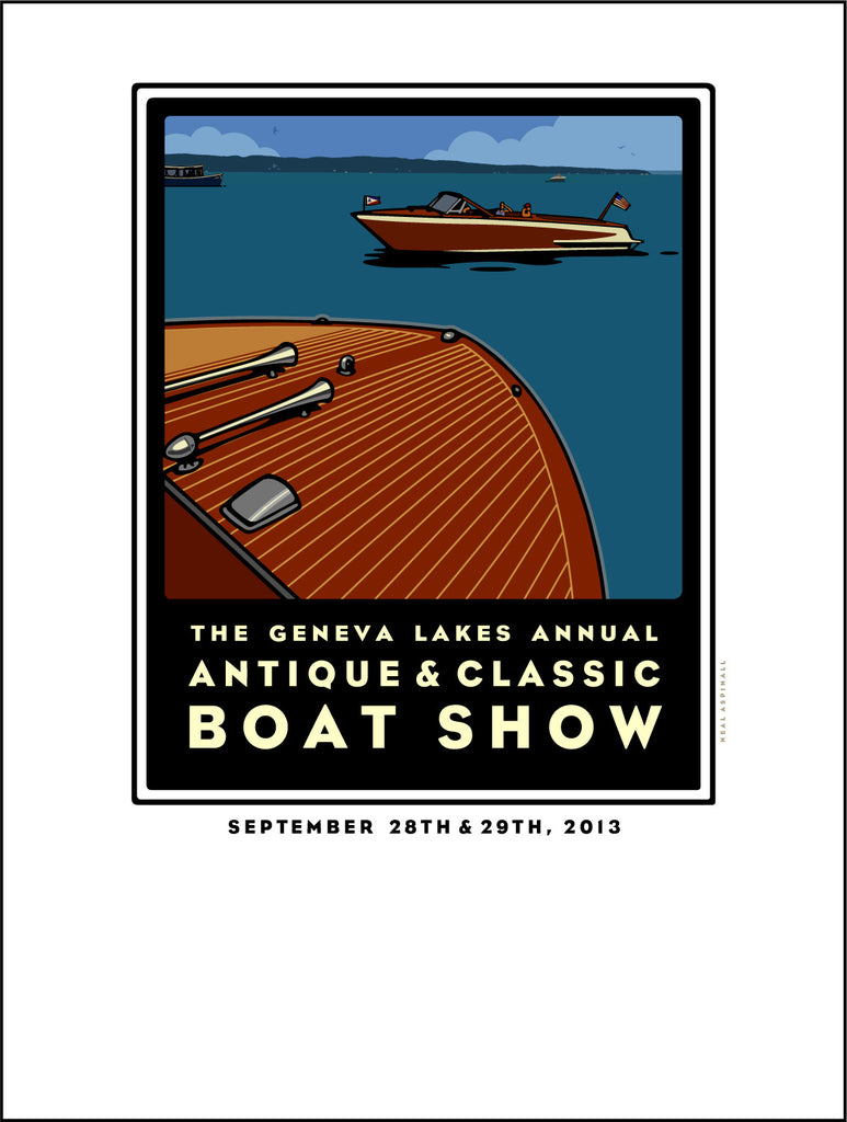 Lake Geneva Antique & Classic Boat Show Offset Print 2013