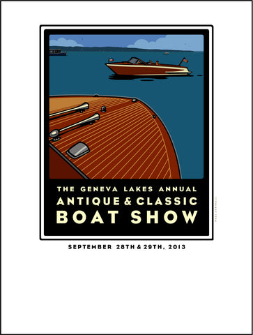 Lake Geneva Antique & Classic Boat Show Offset Print 2013