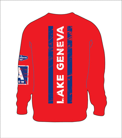 B Lake Geneva A Scow Tshirt Aspinshire® Brand / Long Sleeve Red