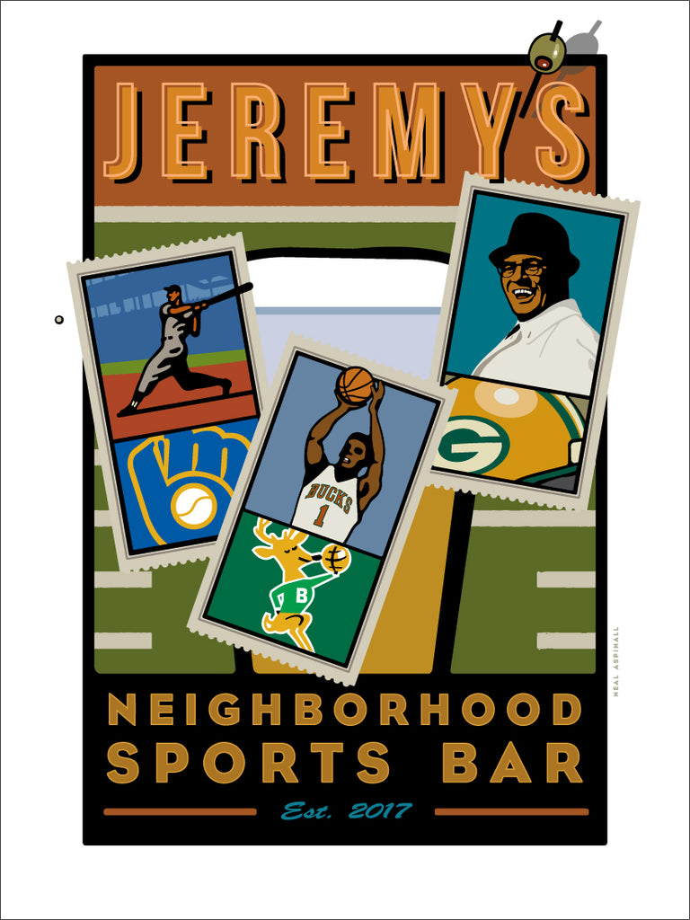 Neighborhood Sports Bar Digital Studio Print- Wisconsin